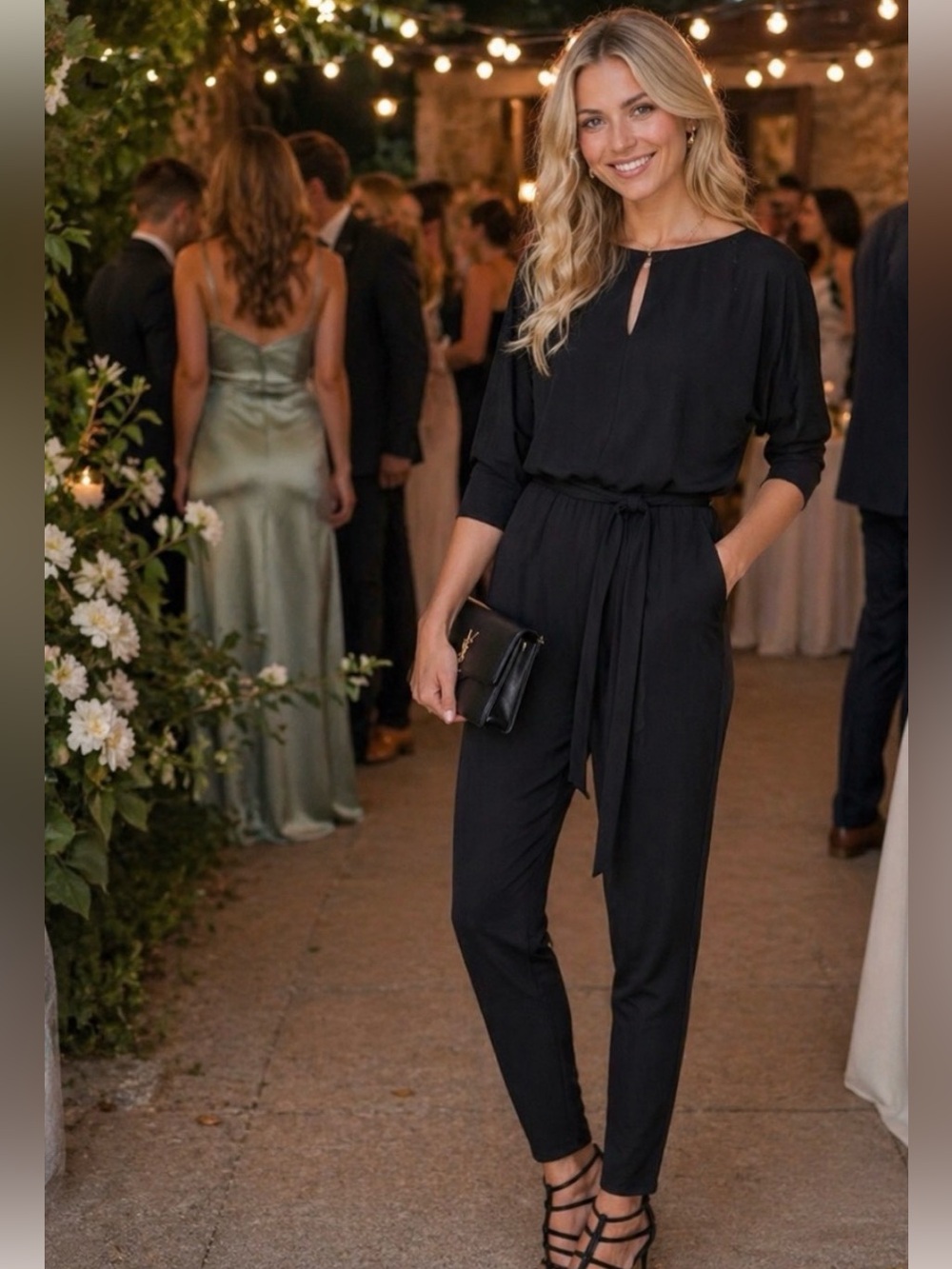 NWT Lauren Ralph Lauren Drattea Keyhole Jumpsuit L